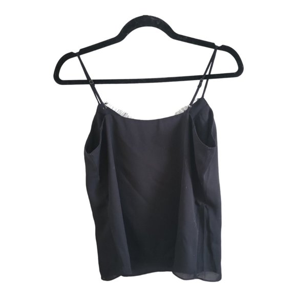 Abound Black Crepe Fringed Cami Top - Picture 3 of 3